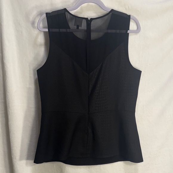 Cabi Women's Black Bustier Peplum Top With Zipper Back - Picture 2 of 4